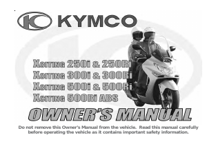 Handleiding Kymco xciting 250i Scooter