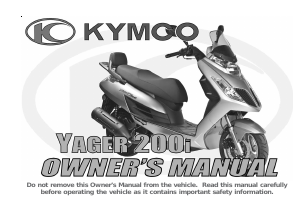 Manual Kymco Yager 200I Scooter