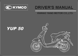 Handleiding Kymco Yup 50 Scooter