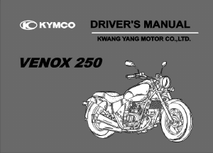 Manual Kymco Venox 250 Motorcycle