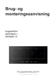 Brugsanvisning Küppersbusch EKI 9940.1F Kogesektion