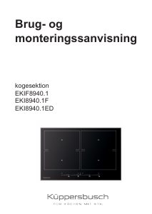 Brugsanvisning Küppersbusch EKIF 8940.1 Kogesektion