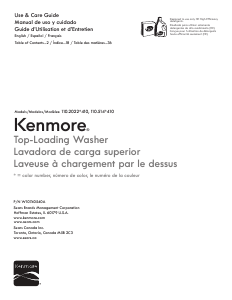 Handleiding Kenmore 110.20222 Wasmachine