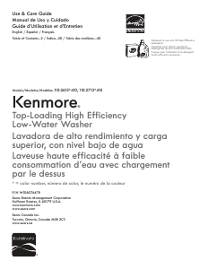 Mode d’emploi Kenmore 110.26132 Lave-linge