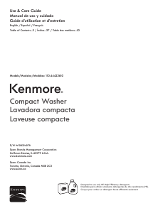 Manual Kenmore 110.44422 Washing Machine