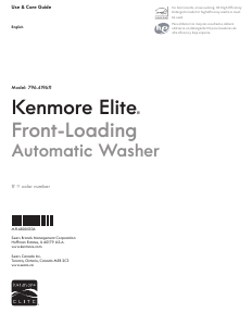 Manual Kenmore 796.41962 Elite Washing Machine