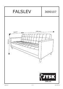 Bruksanvisning JYSK Falslev Sovesofa