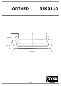 Manual JYSK Ortved Sofá-cama