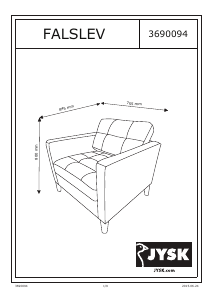 Hướng dẫn sử dụng JYSK Falslev Ghế bành