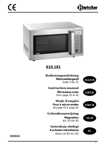 Manual Bartscher 610181 Microwave