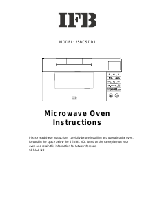 Manual IFB 25BCSDD1 Microwave