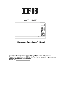 Manual IFB 25DGSC1 Microwave