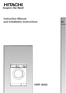 Handleiding Hitachi HWF-800X Wasmachine