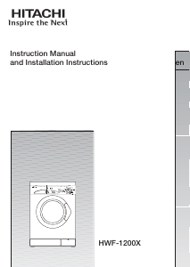 Manual Hitachi HWF-1200X Washing Machine