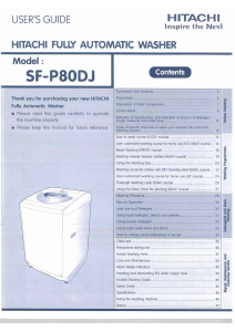 Manual Hitachi SF-P80DJ Washing Machine