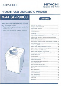 Manual Hitachi SF-P90CJ Washing Machine