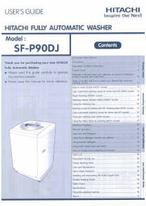 Manual Hitachi SF-P90DJ Washing Machine
