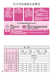 说明书 日立RZ-KV180Y电饭锅