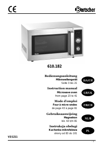 Manual Bartscher 610182 Microwave