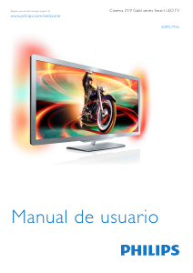 Manual de uso Philips Cinema 21/9 50PFL7956H Televisor de LED