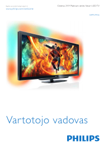 Vadovas Philips Cinema 21/9 58PFL9956H LED televizorius