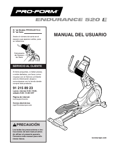 Manual de uso Pro-Form Endurance 520 E Bicicleta elíptica