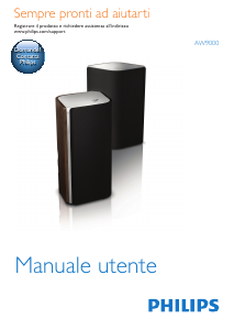 Manuale Philips AW9000 Altoparlante