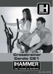 Bedienungsanleitung Hammer Cardio CE1 Crosstrainer