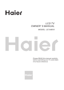 Manual Haier LE39B50 LED Television