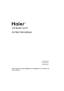 Manual de uso Haier LE50M600CF Televisor de LED