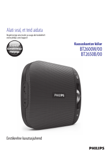 Kasutusjuhend Philips BT2600B Kõlar