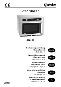 Manual Bartscher 610186 Microwave