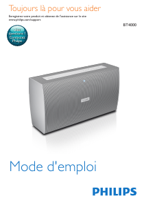 Mode d’emploi Philips BT4000B Haut-parleur