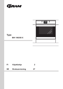 Käyttöohje Gram BIH 106350 X Uuni