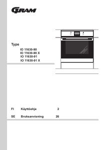 Käyttöohje Gram IO 11630-91 Uuni