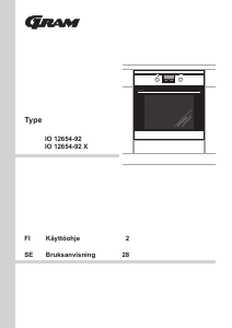 Käyttöohje Gram IO 12654-92 Uuni