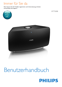 Bedienungsanleitung Philips BT7500B Lautsprecher