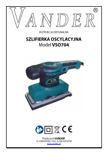 Instrukcja Vander VSO704 Szlifierki oscylacyjne