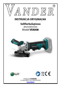 Instrukcja Vander VSK808 Szlifierka kątowa