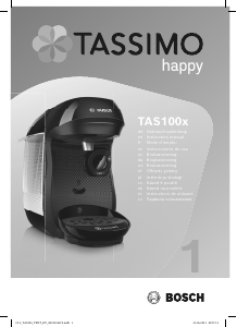 Εγχειρίδιο Bosch TAS1009 Μηχανή καφέ