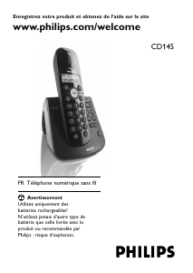 Mode d’emploi Philips CD145 Téléphone sans fil