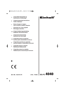 Manuale Einhell BG-PC 4040 Motosega