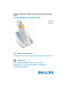 Bedienungsanleitung Philips CD255 Schnurlose telefon