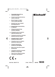 Priročnik Einhell GH-EC 1835 Motorna žaga