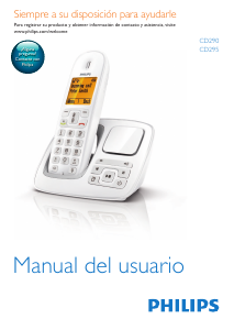 Manual de uso Philips CD2902W Teléfono inalámbrico