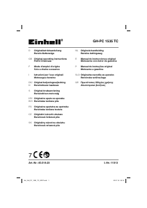 Návod Einhell GH-PC 1535 TC Reťazová píla