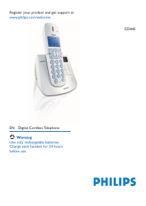 Manual Philips CD445 Wireless Phone