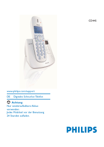 Bedienungsanleitung Philips CD4450 Schnurlose telefon