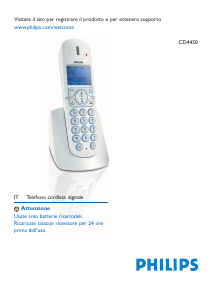Manuale Philips CD4450 Telefono senza fili