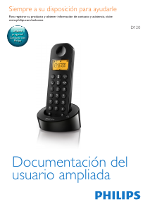 Manual de uso Philips D1202B Teléfono inalámbrico